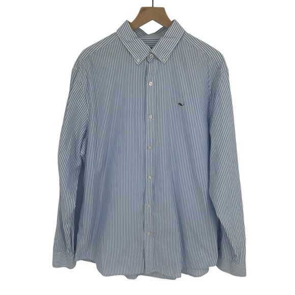 Vineyard Vines Other - Vineyard Vines Button Down Mens XL Blue Whale Shirt Striped Cotton Long Sleeve